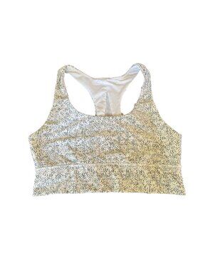 Energy Zone Racerback Sports Bra – White, Size M, Mesh Insert, Durable Activewea